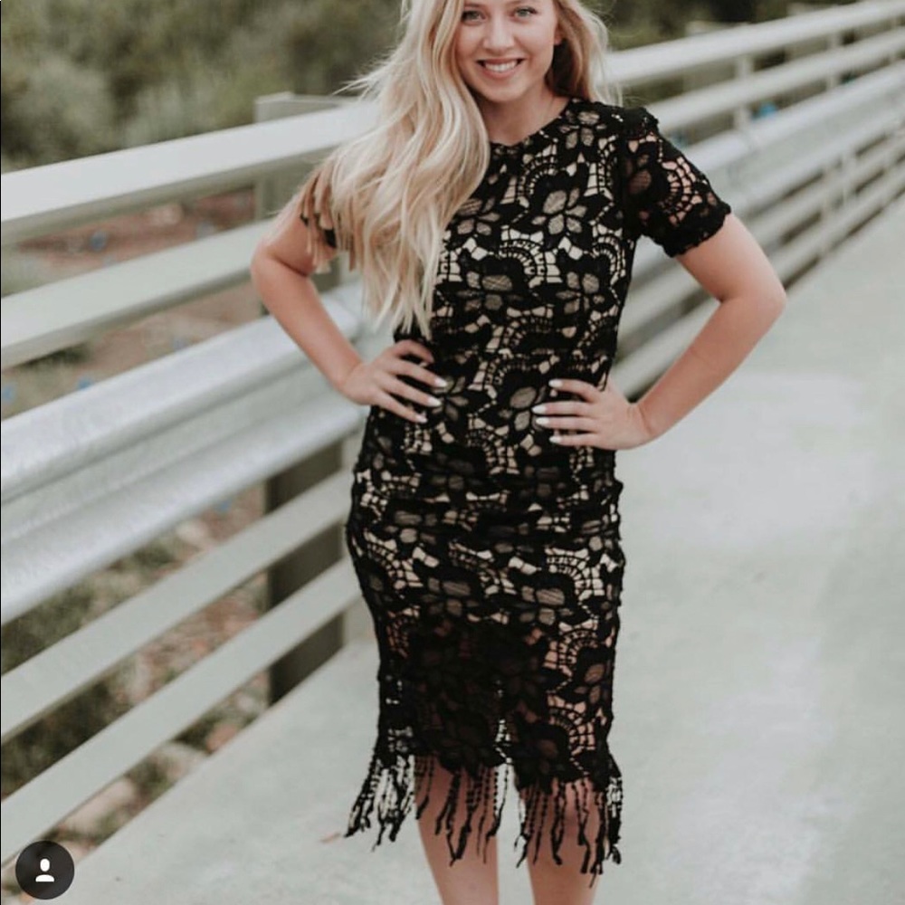 Black lace dress